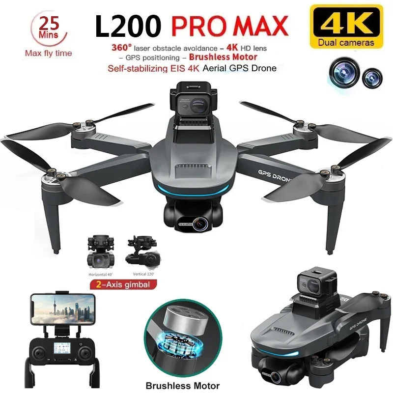 L200 PRO MAX Drone 4K 2-Axis P - Drone Racing Camera incelemesi ve fiyatı