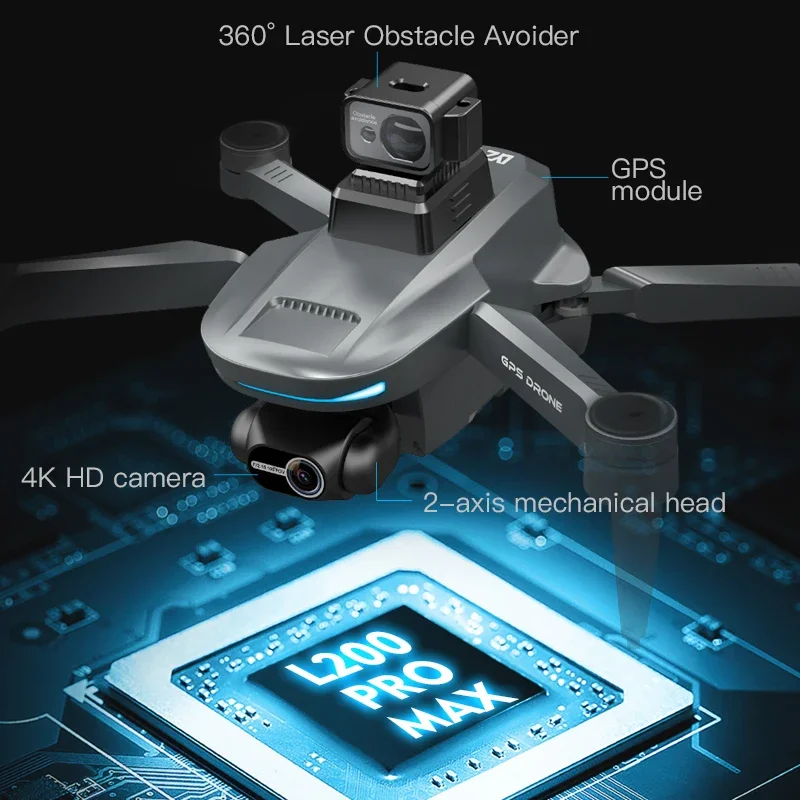 L200 PRO MAX Drone 4K 2-Axis P - Drone Racing Camera incelemesi ve fiyatı