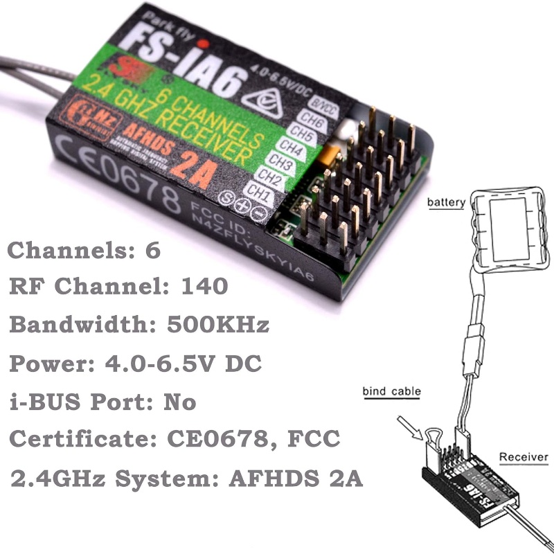 Flysky FS-IA6 Receiver 6CH Dua - Drone Racing Battery incelemesi ve fiyatı