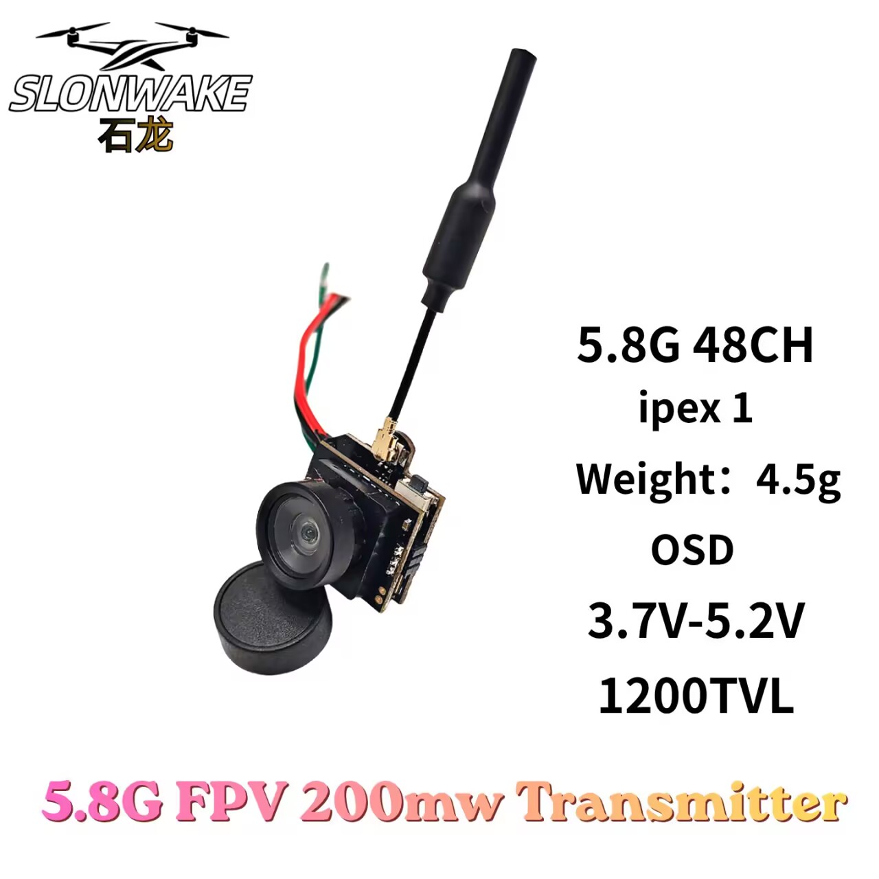 SLONWAKE 5.8G Analog Video Tra - Drone Racing Transmitter incelemesi ve fiyatı