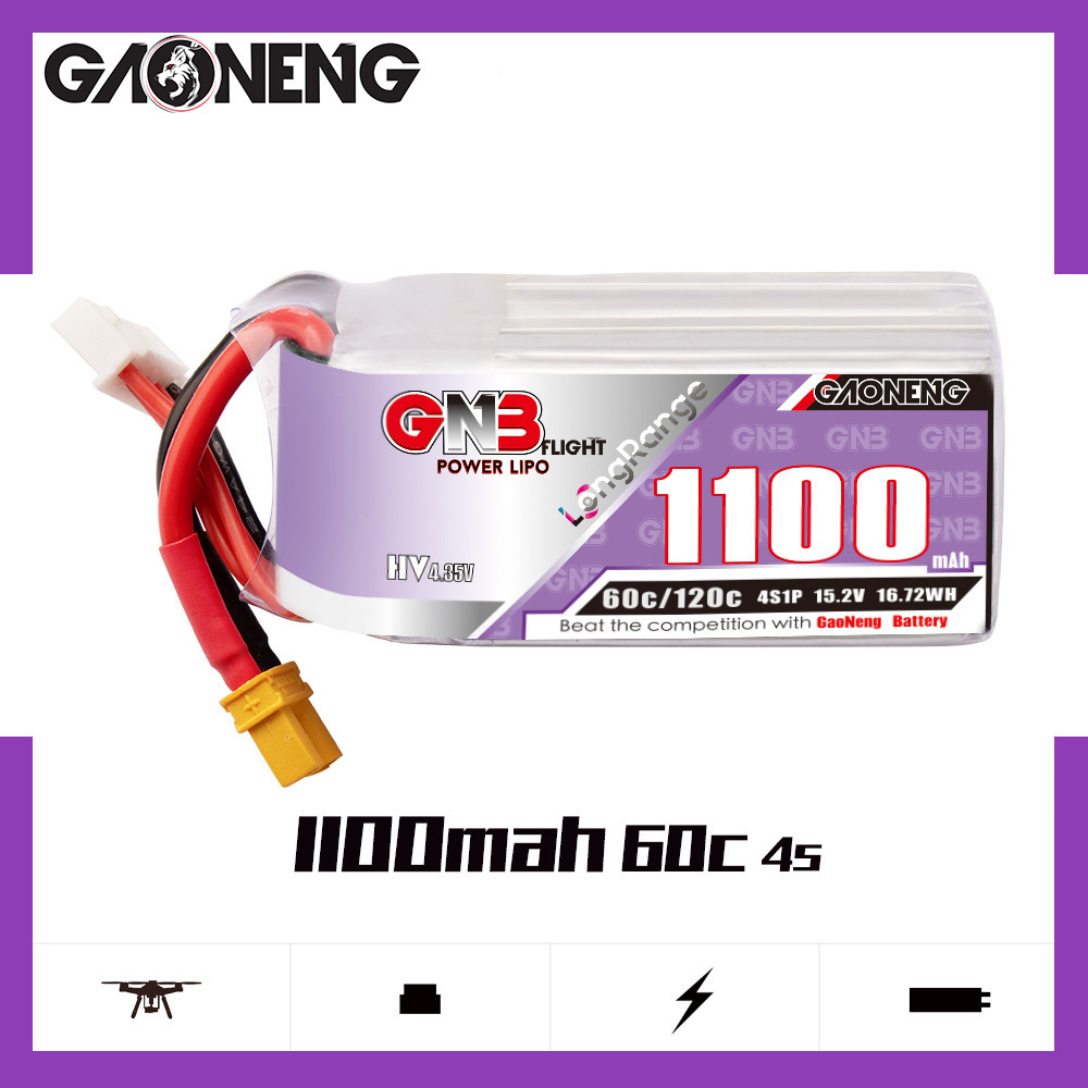 GNB 4S 1100mAh 60C/120C HV Lip - Drone Racing Battery incelemesi ve fiyatı