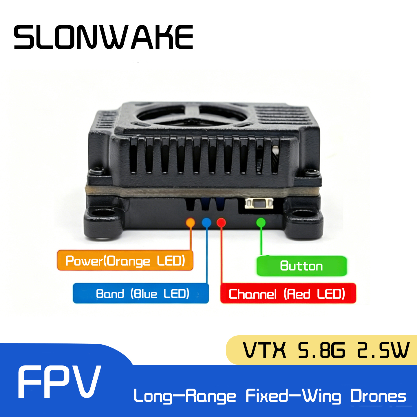 SLONWAKE 5.8G 48CH FPV Transmi - Drone Racing Transmitter incelemesi ve fiyatı