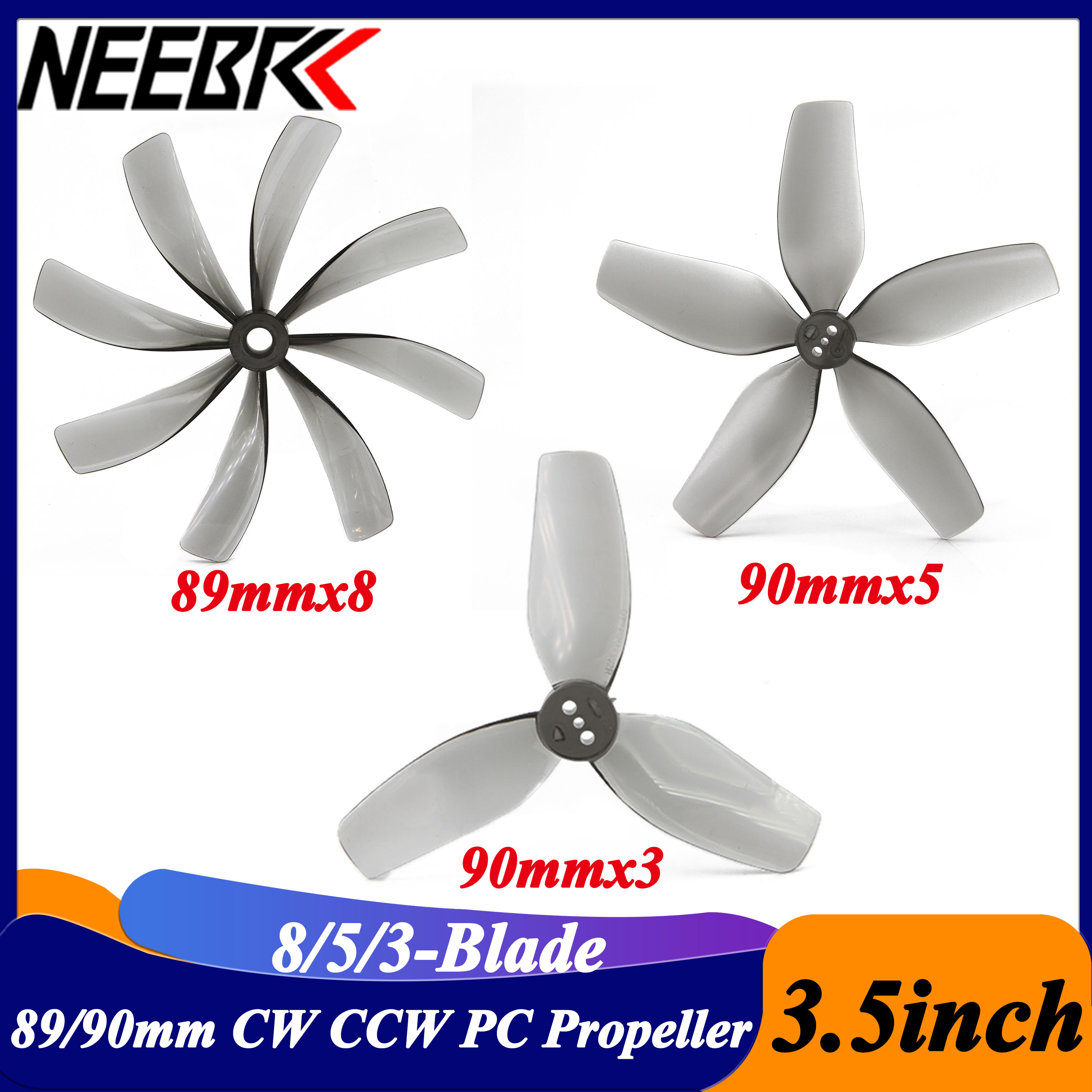 2Pairs 3.5inch 89x8 90x5 90x3  - Drone Racing Propeller incelemesi ve fiyatı