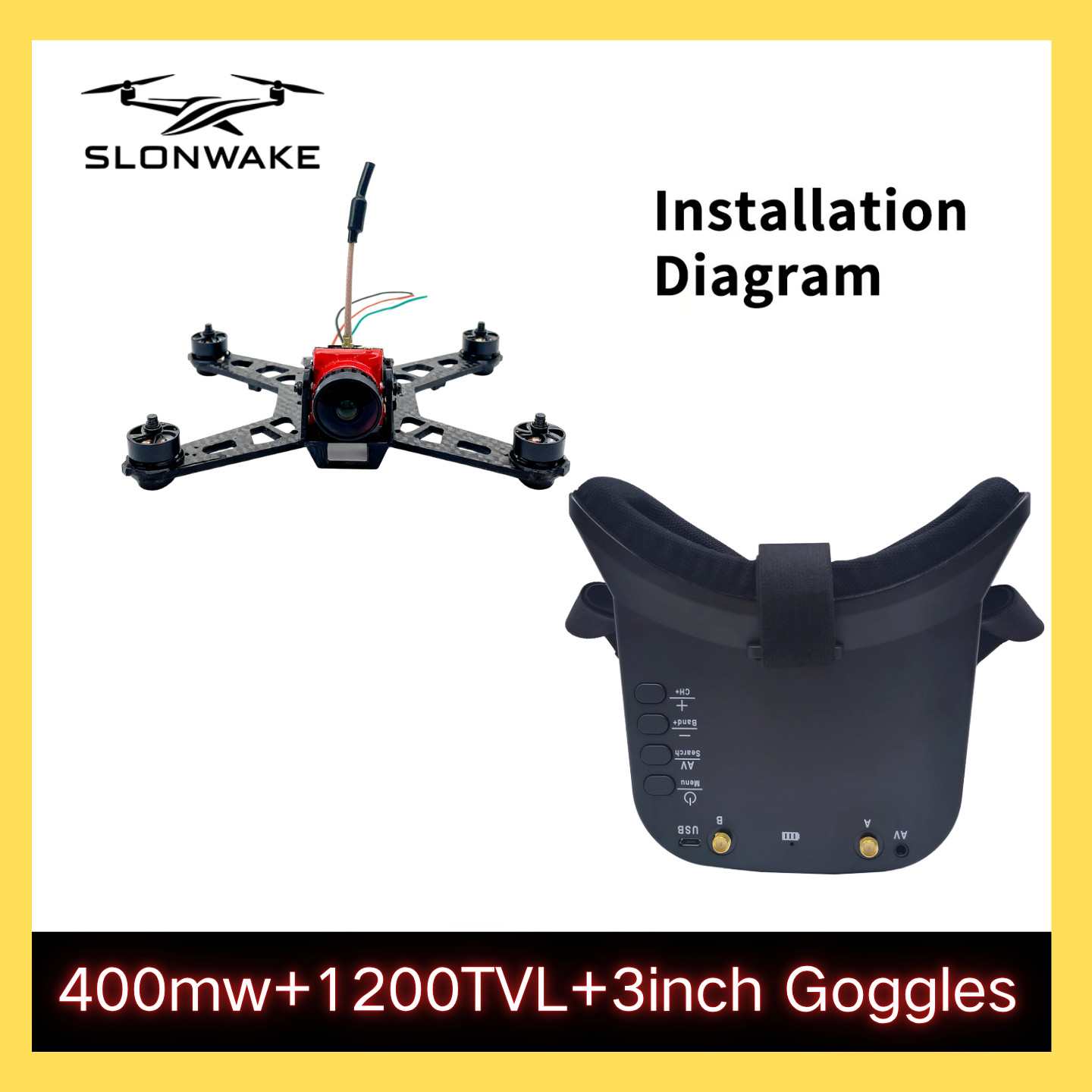 SLONWAKE 5.8G 48CH FPV 400mw V - Drone Racing Transmitter incelemesi ve fiyatı