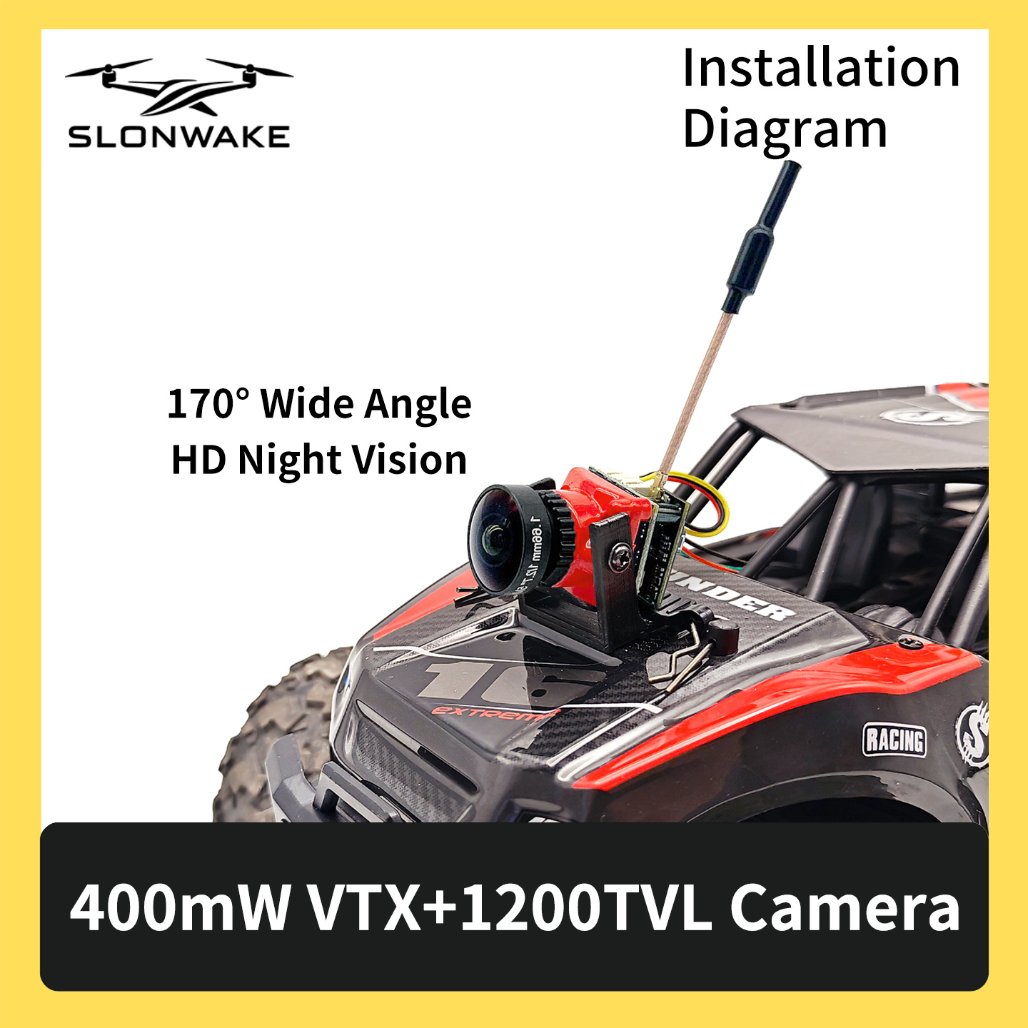 SLONWAKE 5.8G 48CH FPV 400mw V - Drone Racing Transmitter incelemesi ve fiyatı