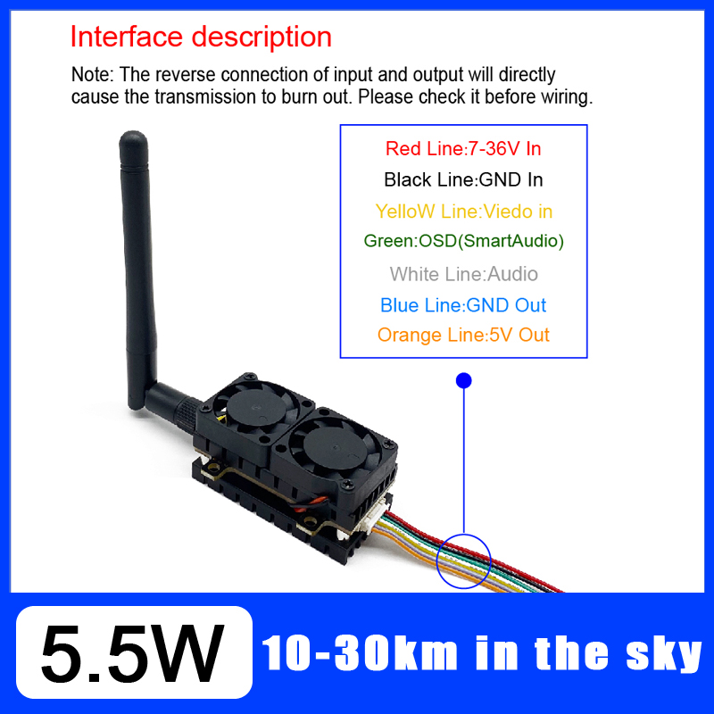 Long Range 5.8GHz 5.5W Video T - Drone Racing Transmitter incelemesi ve fiyatı