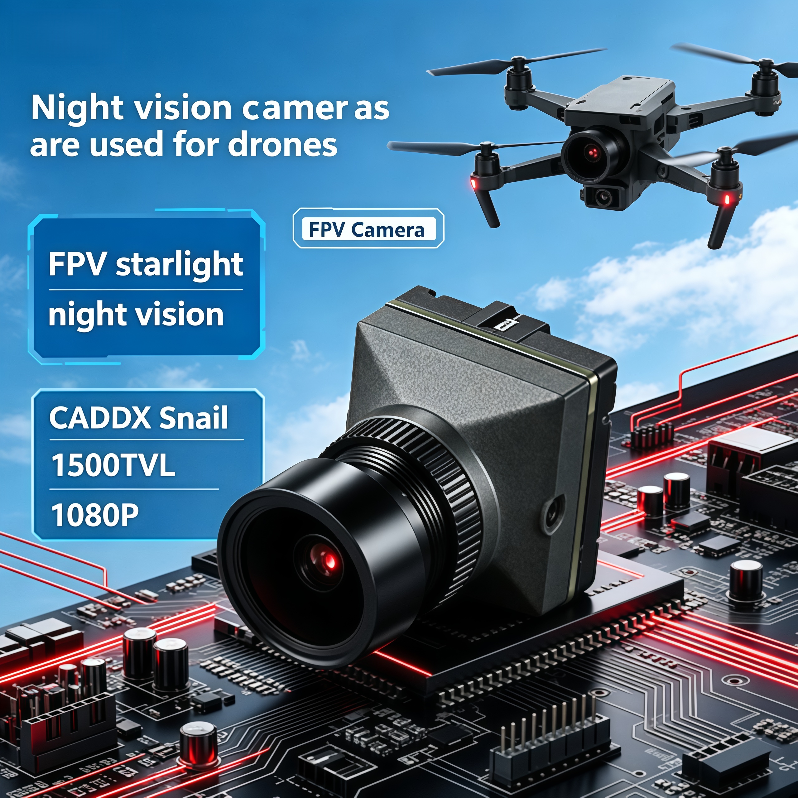 1500TVL HD CADDX Snail FPV Cam - Drone Racing Transmitter incelemesi ve fiyatı